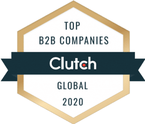 Badge by Clutch showing we are an award winning packaging design company. 