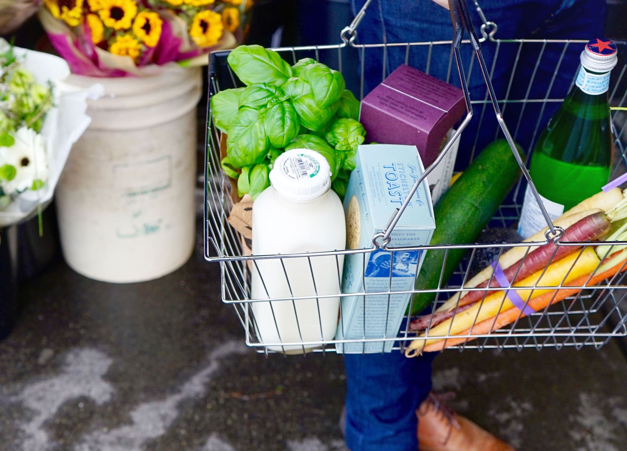 Learning how to price a food product by buying other competitor's products at the grocery store.