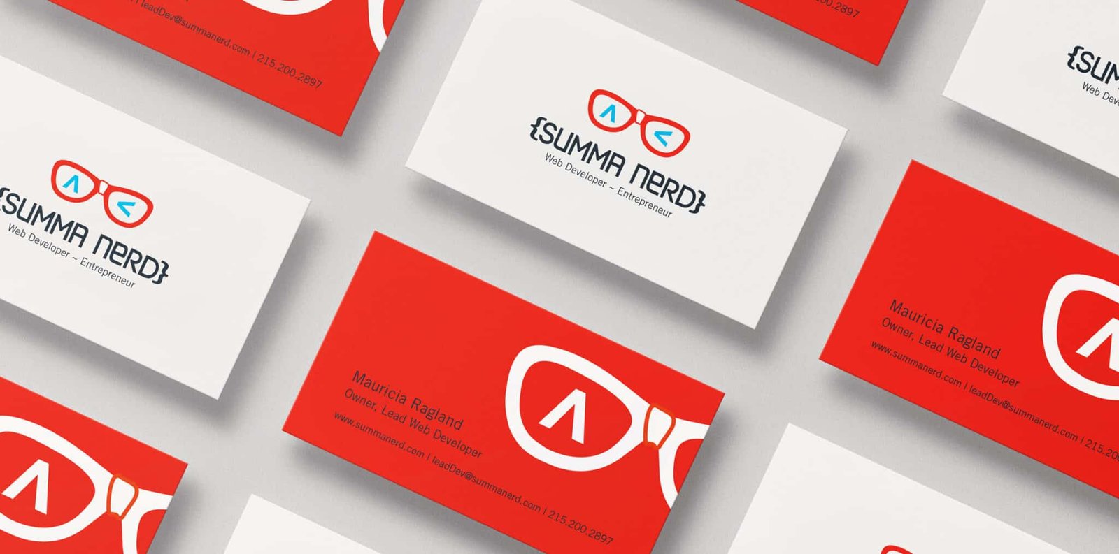 Web Developer Logo Design Summa Nerd | Crème de Mint