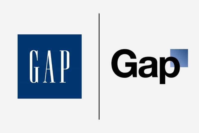 Famous logo rebranding examples: gap logo through the years