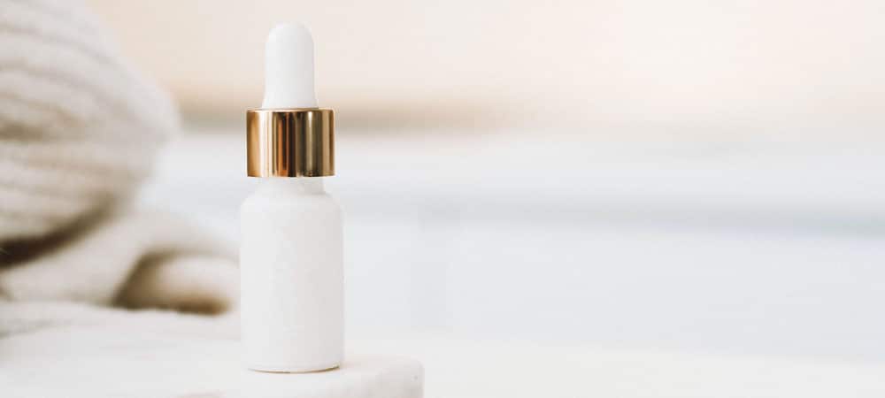 Turning Beauty Ideas into Products: bottle of new product without a label
