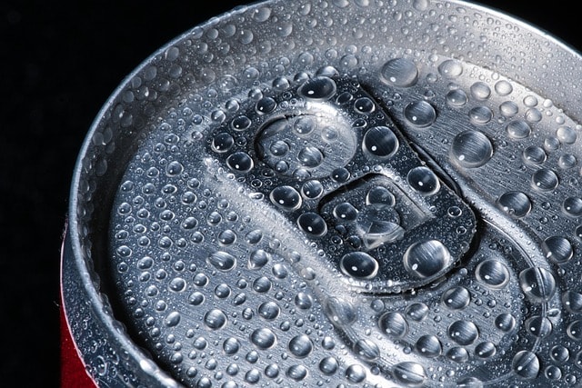 beverages, nature, sparkling wine, drink, wet, drip, refreshment, metal, aluminum, glittering, water, drop of water, cola can